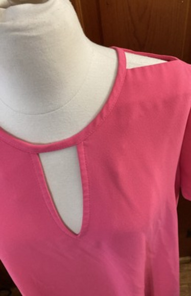 Trina Turk Floramaria Swing Pink Dress Sz 10 High-low Cut Outs - Picture 4 of 8